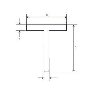 Aluminium T-Profil EN AW-6082